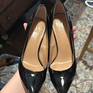 Jennifer Lopez Black Stiletto Heels Patent Leather